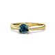 1 - Alaya Signature 6.00 mm Round Blue Diamond 8 Prong Solitaire Engagement Ring 