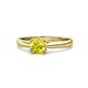 1 - Alaya Signature 6.00 mm Round Yellow Diamond 8 Prong Solitaire Engagement Ring 