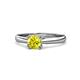 1 - Alaya Signature 6.00 mm Round Yellow Diamond 8 Prong Solitaire Engagement Ring 