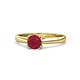 1 - Alaya Signature 6.00 mm Round Ruby 8 Prong Solitaire Engagement Ring 