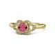 1 - Kyra Signature Rhodolite Garnet and Diamond Engagement Ring 