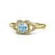 1 - Kyra Signature Aquamarine and Diamond Engagement Ring 