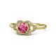 1 - Kyra Signature Pink Tourmaline and Diamond Engagement Ring 