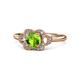 1 - Kyra Signature Peridot and Diamond Engagement Ring 