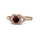 1 - Kyra Signature Red Garnet and Diamond Engagement Ring 