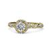 1 - Allene Signature Diamond Halo Engagement Ring 