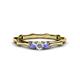 1 - Twyla 0.30 ctw Natural Diamond (3.40 mm) and Tanzanite Three Stone Engagement Ring  