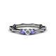 1 - Twyla 0.30 ctw Natural Diamond (3.40 mm) and Tanzanite Three Stone Engagement Ring  