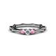 1 - Twyla 0.26 ctw Natural Diamond (3.40 mm) and Pink Tourmaline Three Stone Engagement Ring  