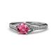 1 - Grianne Signature Pink Tourmaline and Diamond Engagement Ring 
