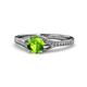1 - Grianne Signature Peridot and Diamond Engagement Ring 