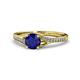 1 - Grianne Signature Blue Sapphire and Diamond Engagement Ring 