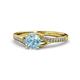 1 - Grianne Signature Aquamarine and Diamond Engagement Ring 