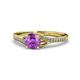1 - Grianne Signature Amethyst and Diamond Engagement Ring 