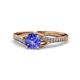 1 - Grianne Signature Tanzanite and Diamond Engagement Ring 