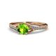 1 - Grianne Signature Peridot and Diamond Engagement Ring 
