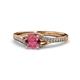 1 - Grianne Signature Rhodolite Garnet and Diamond Engagement Ring 