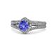 1 - Meryl Signature Tanzanite and Diamond Engagement Ring 