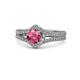 1 - Meryl Signature Pink Tourmaline and Diamond Engagement Ring 