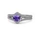 1 - Meryl Signature Iolite and Diamond Engagement Ring 