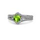 1 - Meryl Signature Peridot and Diamond Engagement Ring 