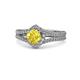 1 - Meryl Signature Yellow Sapphire and Diamond Engagement Ring 