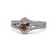 1 - Meryl Signature Smoky Quartz and Diamond Engagement Ring 