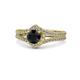1 - Meryl Signature Black and White Diamond Engagement Ring 