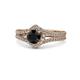 1 - Meryl Signature Black and White Diamond Engagement Ring 