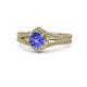 1 - Meryl Signature Tanzanite and Diamond Engagement Ring 