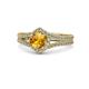 1 - Meryl Signature Citrine and Diamond Engagement Ring 