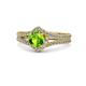 1 - Meryl Signature Peridot and Diamond Engagement Ring 