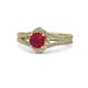 1 - Meryl Signature Ruby and Diamond Engagement Ring 