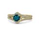 1 - Meryl Signature London Blue Topaz and Diamond Engagement Ring 