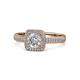1 - Amias Signature Diamond and Diamond Halo Engagement Ring 