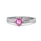 1 - Neve Signature Pink Sapphire 4 Prong Solitaire Engagement Ring 