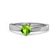 1 - Neve Signature Peridot 4 Prong Solitaire Engagement Ring 