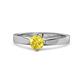 1 - Neve Signature Yellow Sapphire 4 Prong Solitaire Engagement Ring 