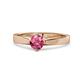 1 - Neve Signature Pink Tourmaline 4 Prong Solitaire Engagement Ring 