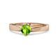 1 - Neve Signature Peridot 4 Prong Solitaire Engagement Ring 