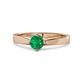 1 - Neve Signature Emerald 4 Prong Solitaire Engagement Ring 