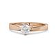 1 - Neve Signature White Sapphire 4 Prong Solitaire Engagement Ring 