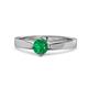 1 - Neve Signature Emerald 4 Prong Solitaire Engagement Ring 