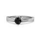 1 - Neve Signature Black Diamond 4 Prong Solitaire Engagement Ring 
