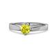 1 - Neve Signature Yellow Diamond 4 Prong Solitaire Engagement Ring 