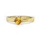 1 - Neve Signature Citrine 4 Prong Solitaire Engagement Ring 