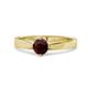 1 - Neve Signature Red Garnet 4 Prong Solitaire Engagement Ring 