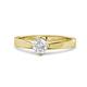 1 - Neve Signature White Sapphire 4 Prong Solitaire Engagement Ring 