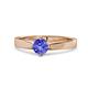 1 - Neve Signature Tanzanite 4 Prong Solitaire Engagement Ring 