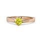 1 - Neve Signature Yellow Diamond 4 Prong Solitaire Engagement Ring 